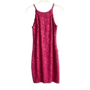 NEW BCX Lace Bodycon Dress Scalloped Halter Top Wine Res Size 7 (Juniors)
